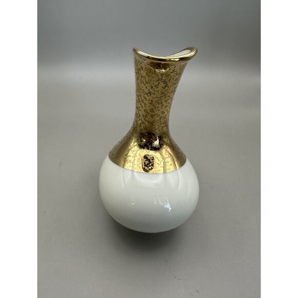 Vintage ALKA Bavaria Gold Frieze Porcelain 1950s Bud Vase/Pitcher - Picture 3 of 9